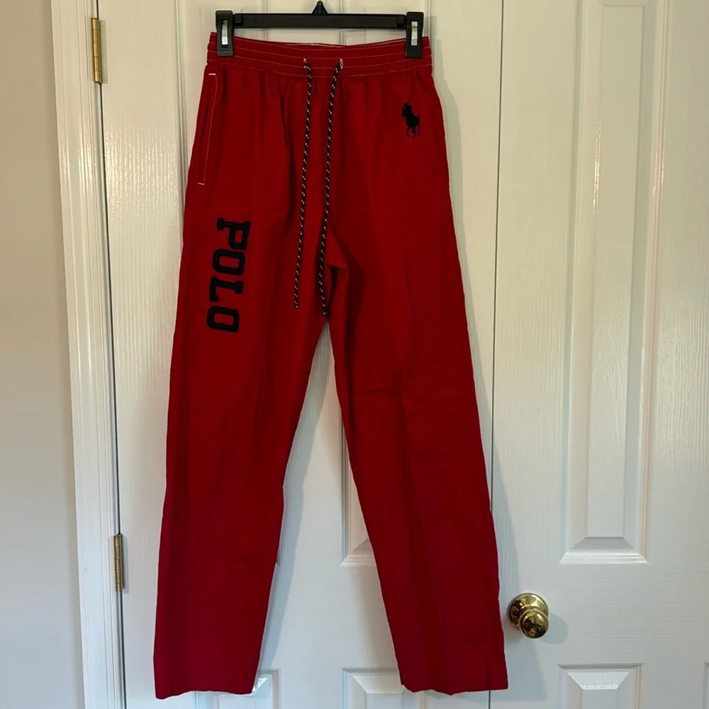 Polo Ralph Lauren Burgundy Spellout w/ Pony Pajama Pants Size Small